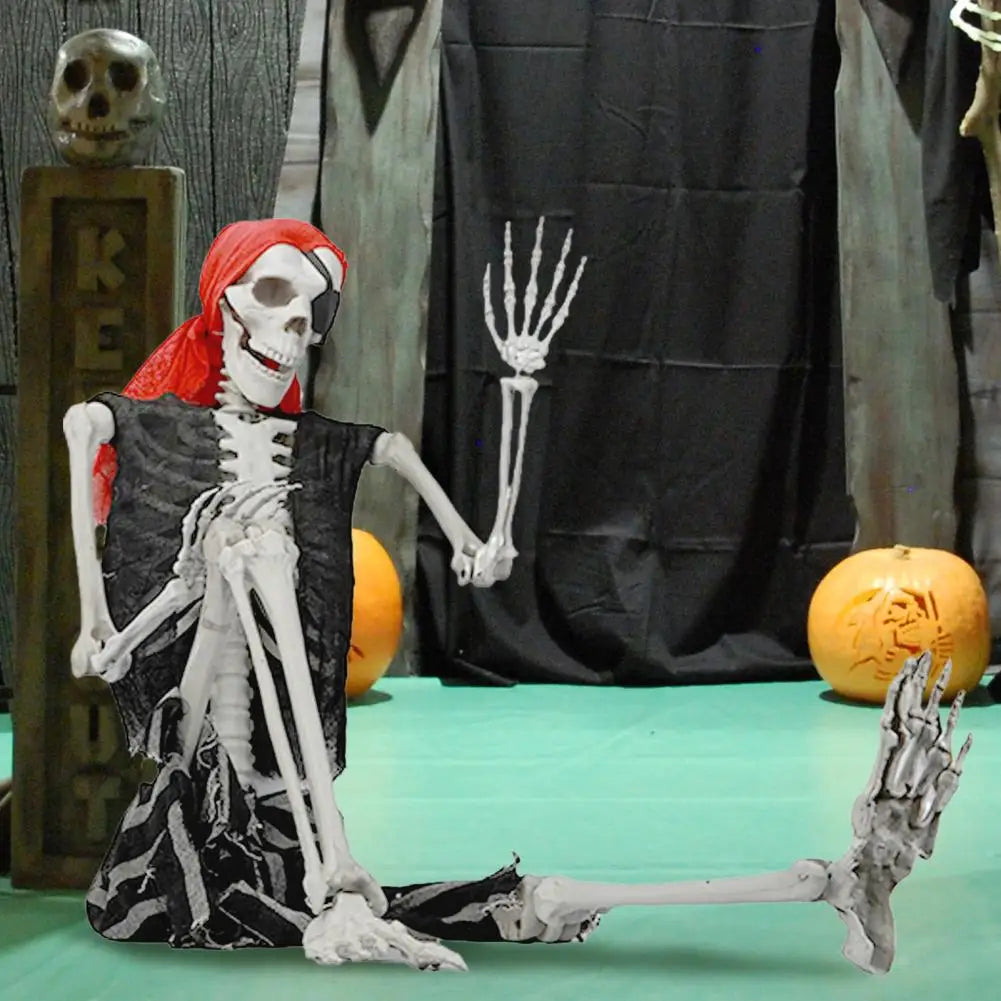 Poseable Skeleton Prop Life Size Decoration for Halloween
