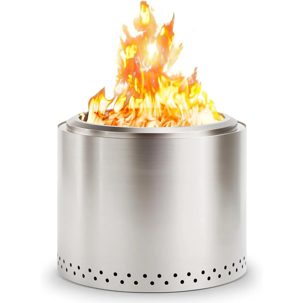 Smokeless 19.7 Inch Fire Pit Ash Pan Stainless Steel