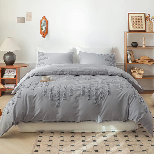 Opulence 100 Cotton Bedding Three Piece Duvet Cover Shams