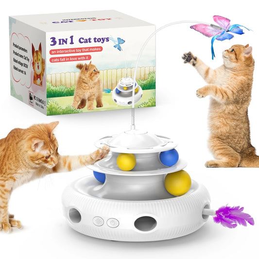 Chargeable Cat Laser Interactive Indoor Puzzle Feather Toy