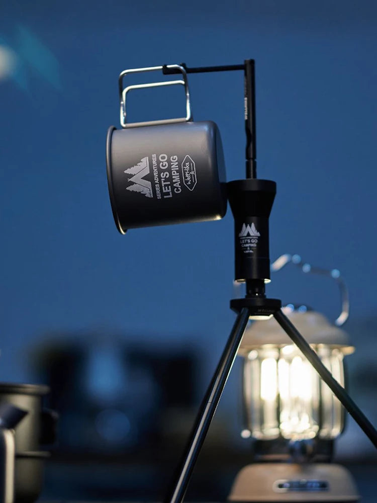 300ML Titanium Camping Mug Foldable Handle Portable