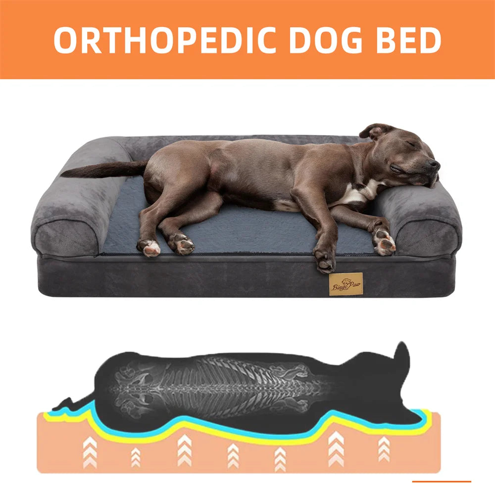 XXXL Calming Orthopedic Memory Foam Dog Bed With Waterproof Removable Cover