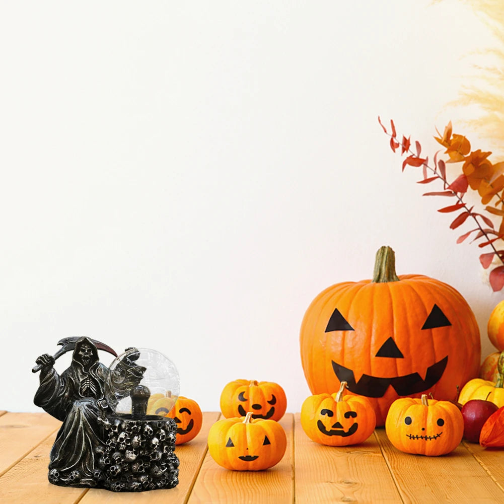 Halloween Light Up Ghost Fortune Teller Touch Sensing Grim Reaper Decor Haunted House Decoration