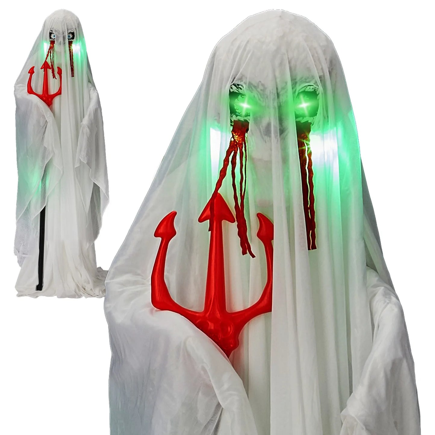 Halloween Life Size Animatronic Ghost 4.3Ft Sound Activated
