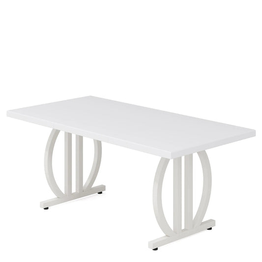 Tribesigns 63 Inch Dining Table for 4-6 with Metal Frame