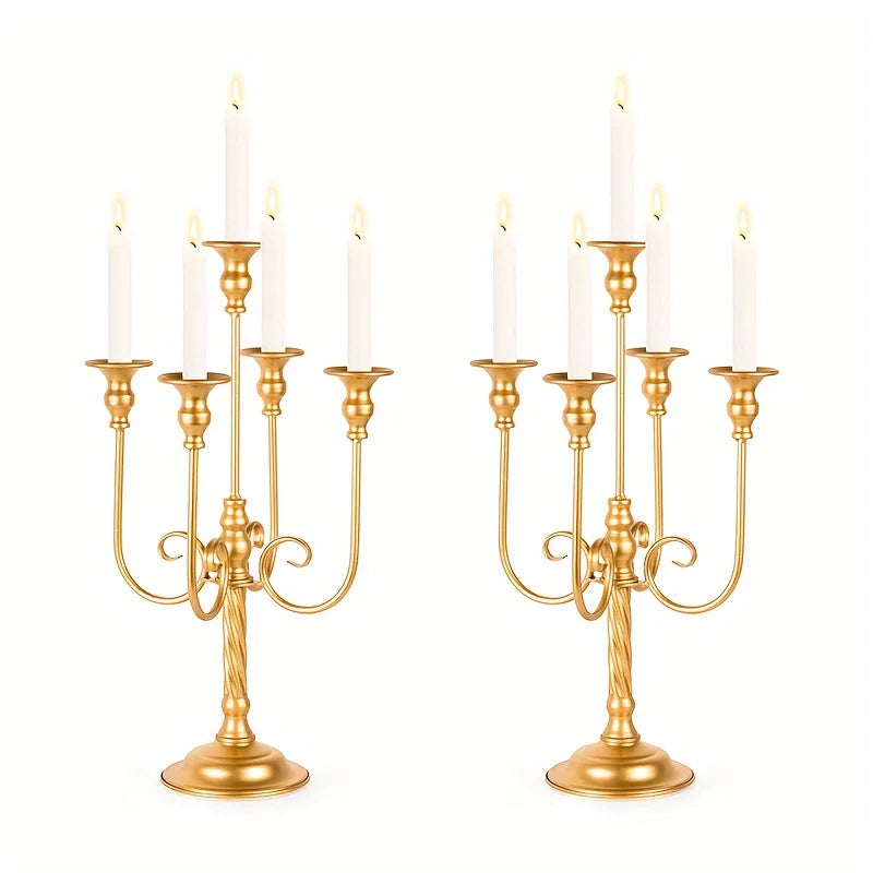 5 Iron Candle Holders For Weddings And Banquets Decor