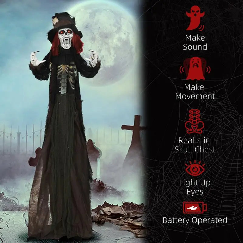 Life Size Outdoor Halloween Zombie Animatronic With Sound