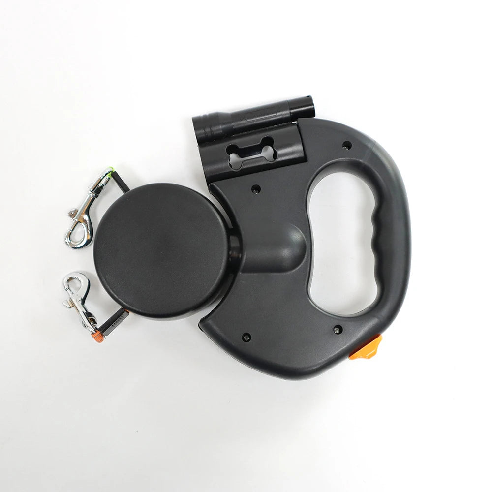 Automatic Retractable Two End Dog Leash With Flashlight 10ft