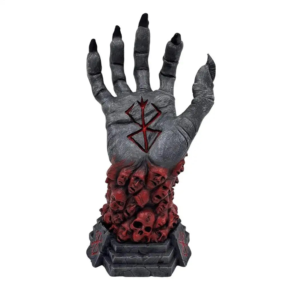 Berserk Figure Hand of God Statue Anime Handcraft Resin Ornament Halloween Skeleton Figurine Craft Desk Decoration Scary Props
