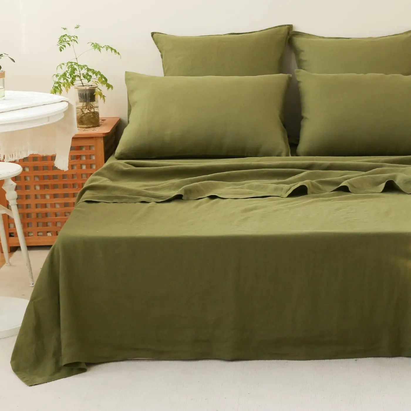 Simple Opulence 3 4 Piece Bed Linen Sheet Set French Flax