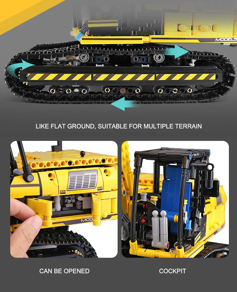 Mould King 13112 Motorized Excavator Building Block With Remote Control