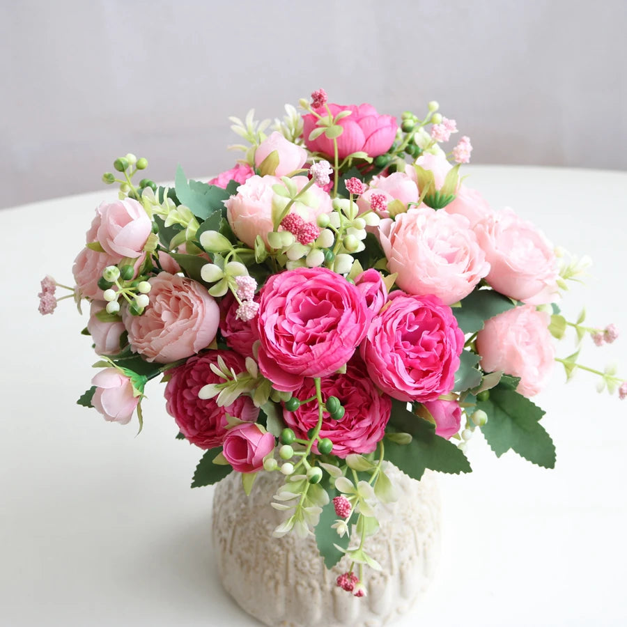Artificial Rose And Peony Flowers Set One To Three Pcs High Quality Wedding Arch