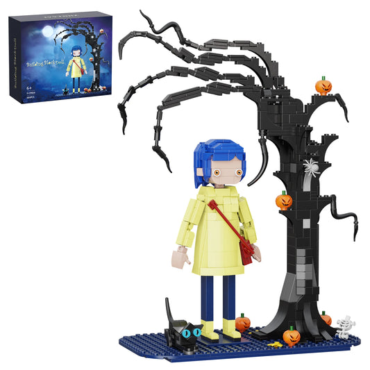Halloween Coraline Jones Building Blocks Pumpkin Cats