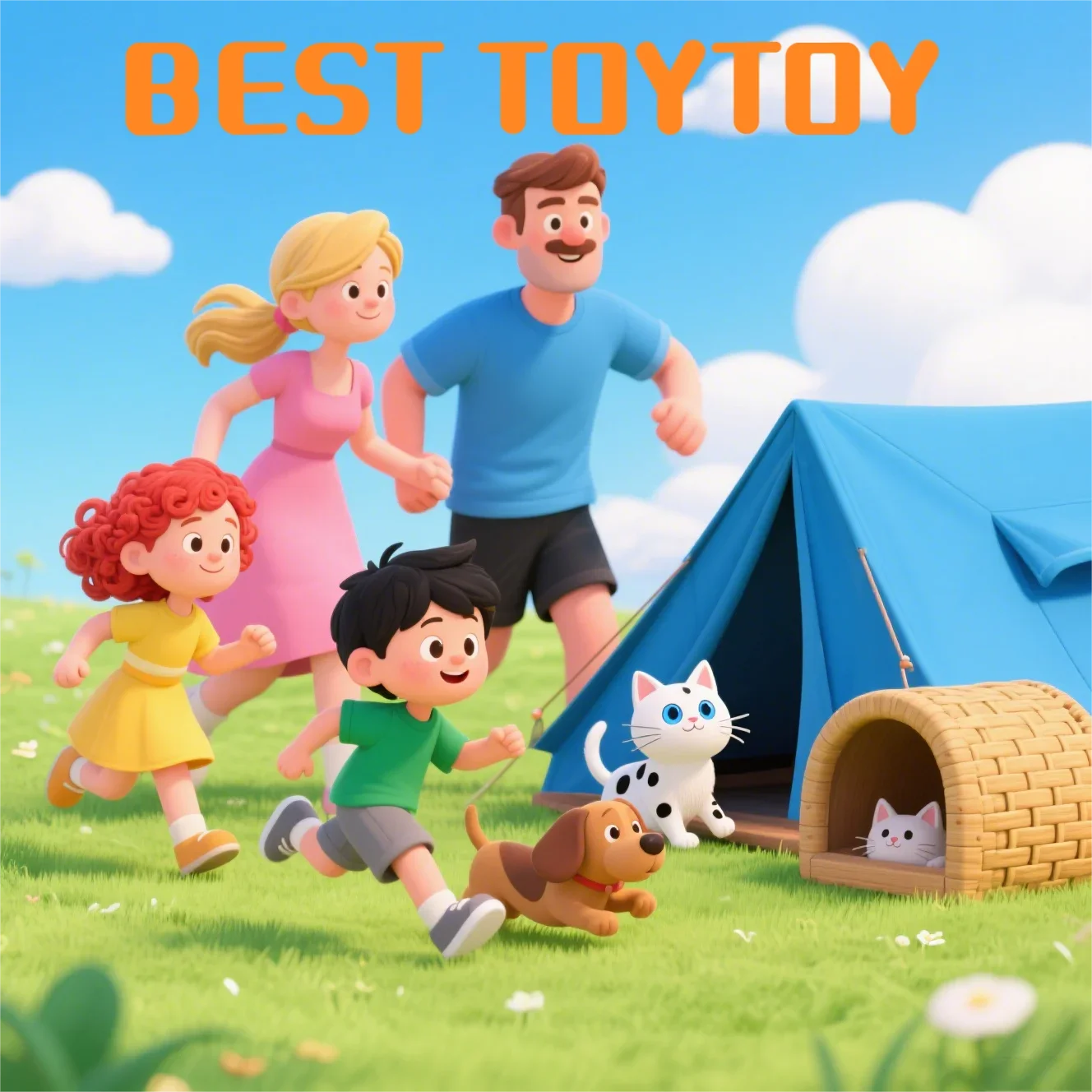 Square Gray Oxford Cloth Pet Nest With Foldable Play Tunnel