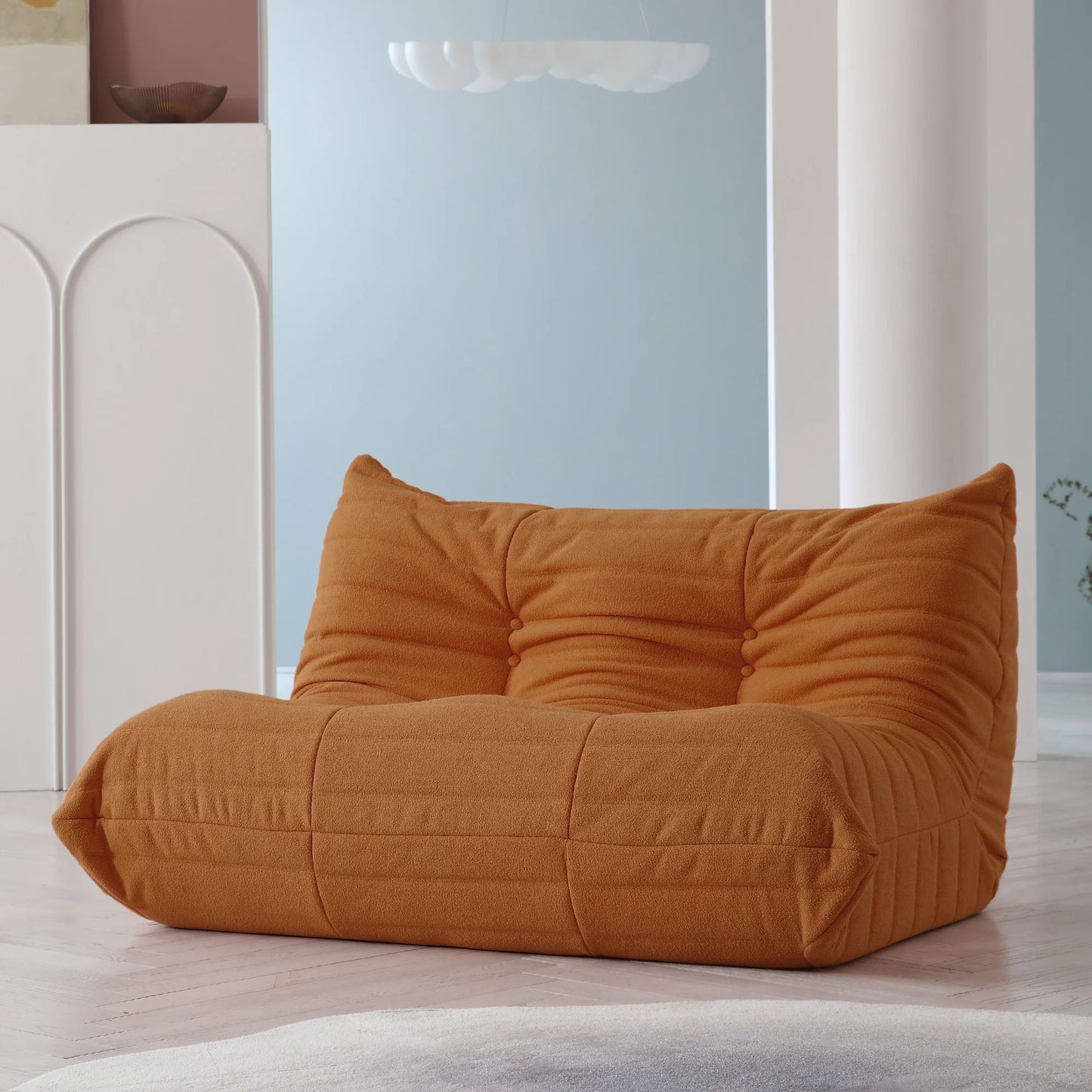 Velvet Teddy Bean Bag Sofa Floor Lounge Chair Foam Filled