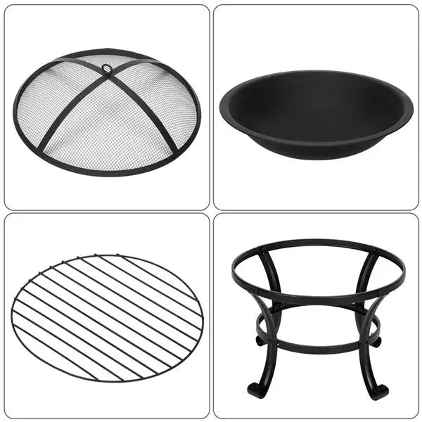 22 Inch Iron Brazier Fire Pit For Backyard Poolside