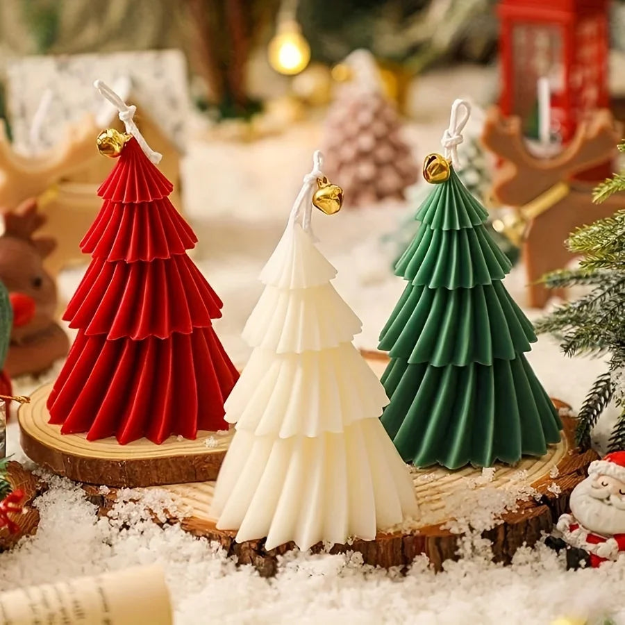 Christmas Tree Candle Silicone Mold DIY Resin Cement Kit