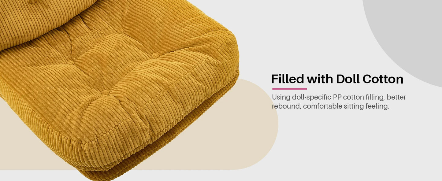 Redlife Foldable Accent Chair 360 Degree Swivel Tufted Upholstered Living Room