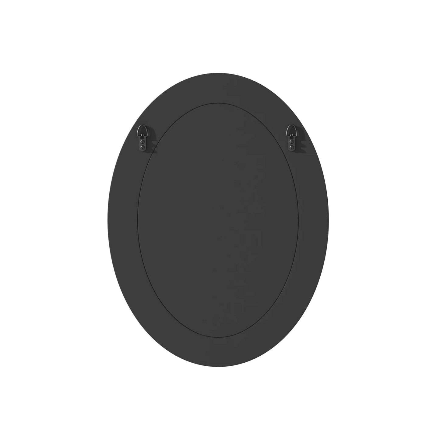 Large Oval Baroque Wall Mirror Silver Glass Vanity with Brass Edge Frame for Modern Home Minimalism Art Decor 32x24 Inch