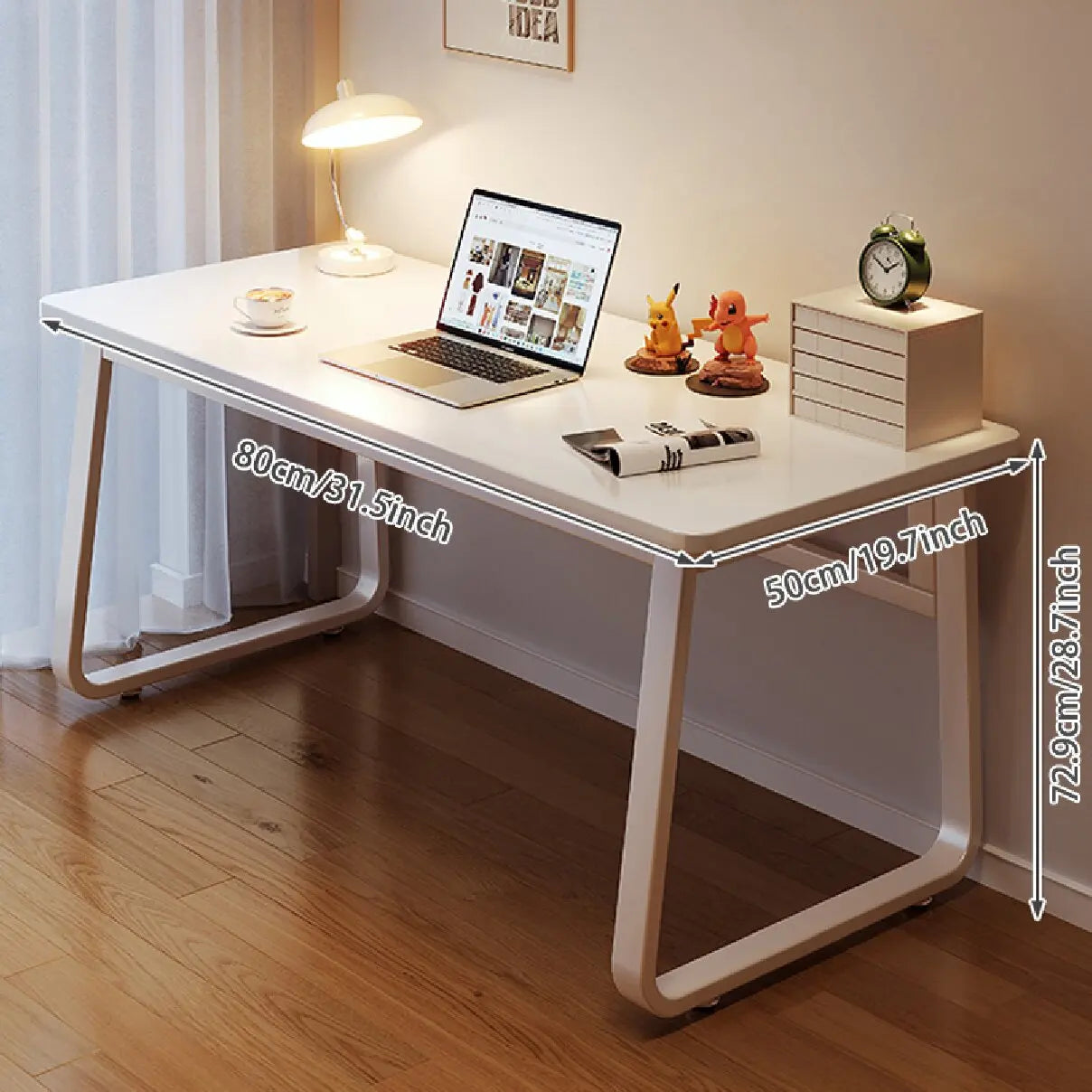 White Computer Desk Modern Simple Style Home Office Bedroom