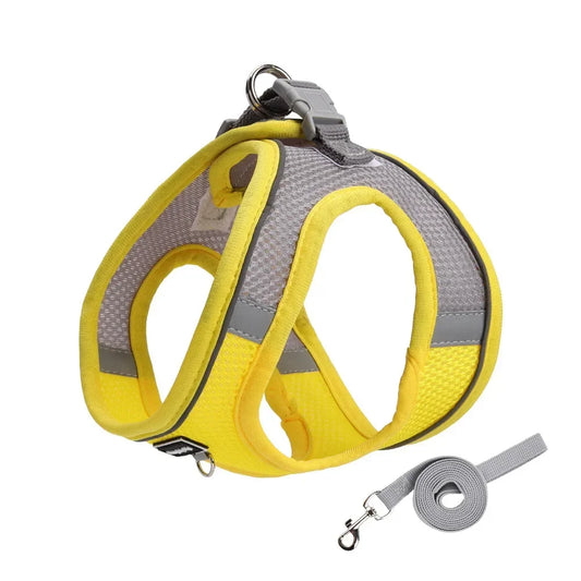 Adjustable Vest Dog Harness for Small Dogs Reflective Leash