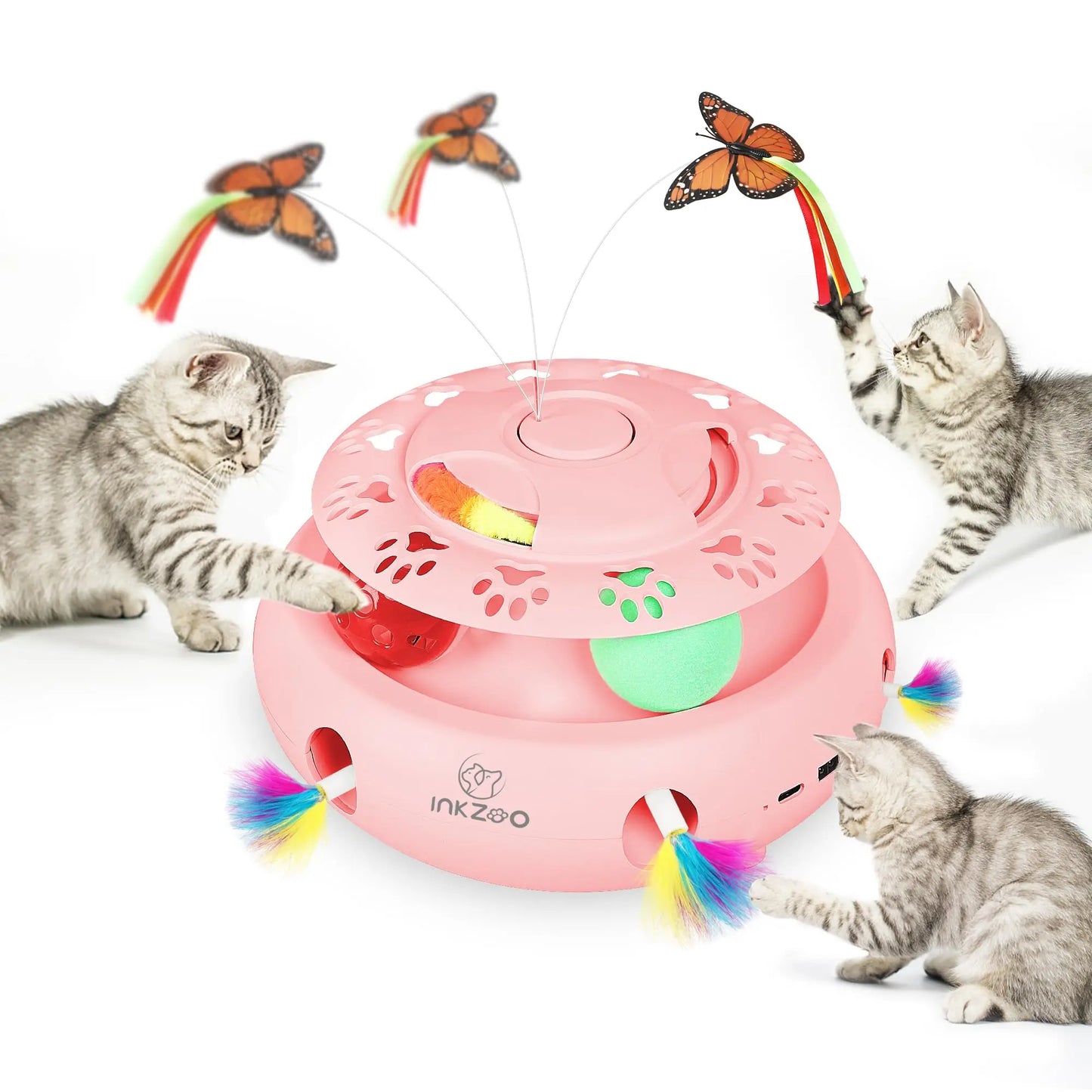INKZOO Interactive Cat Toys For Indoor Cats Whack A Mole