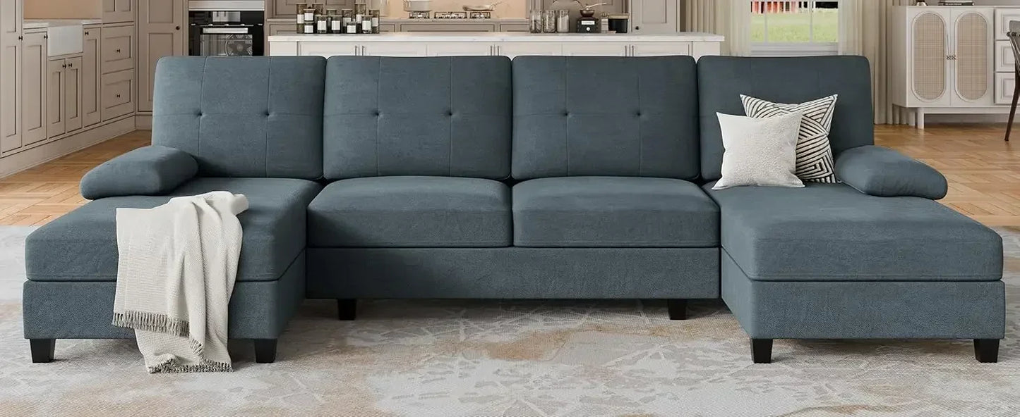 Sectional Sofa Couches for Living Room 4 Seat U Shaped