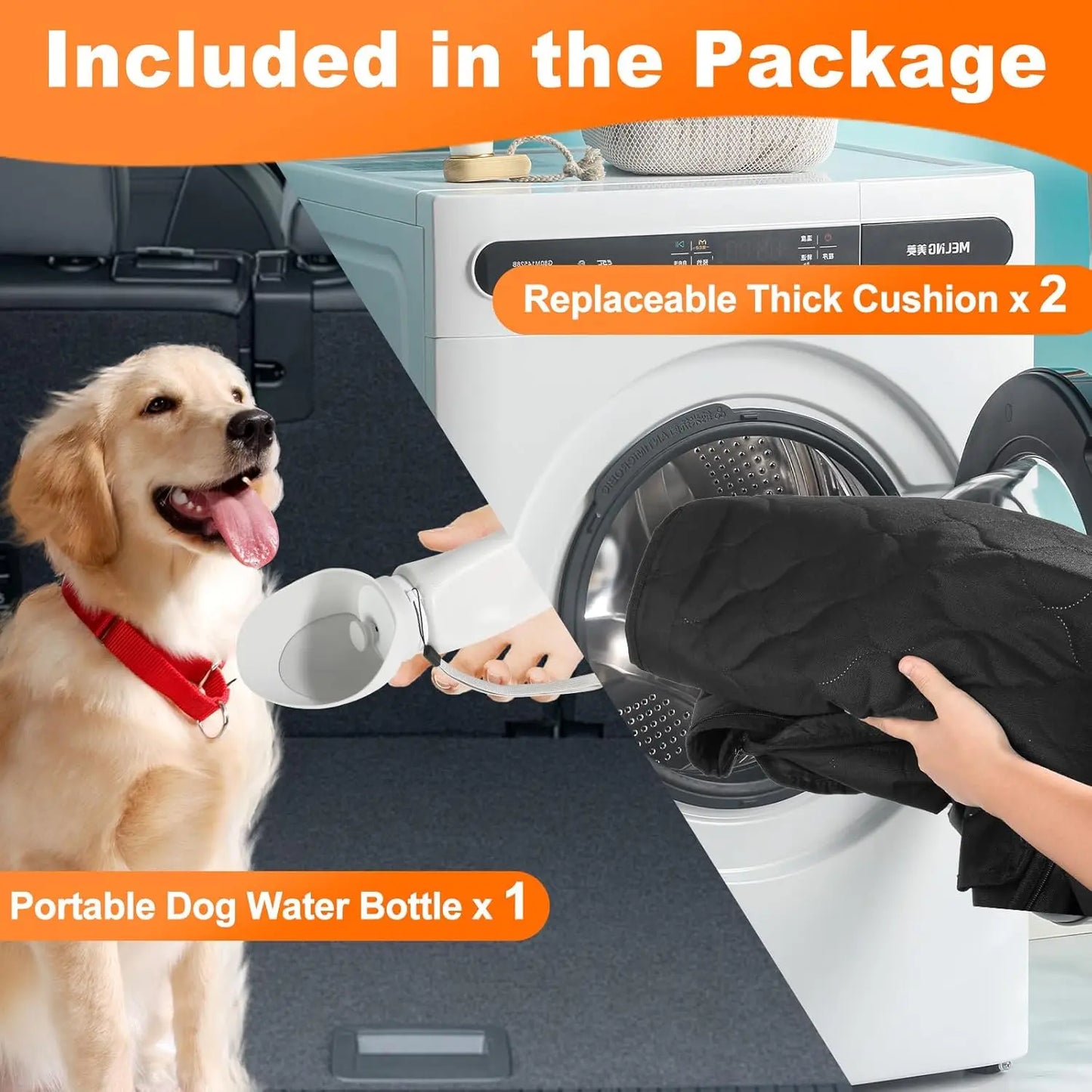 Waterproof Pet Travel Accessories Foldable Dog Car Seat Safety Hammock Trunk Mat Back Seat Protector