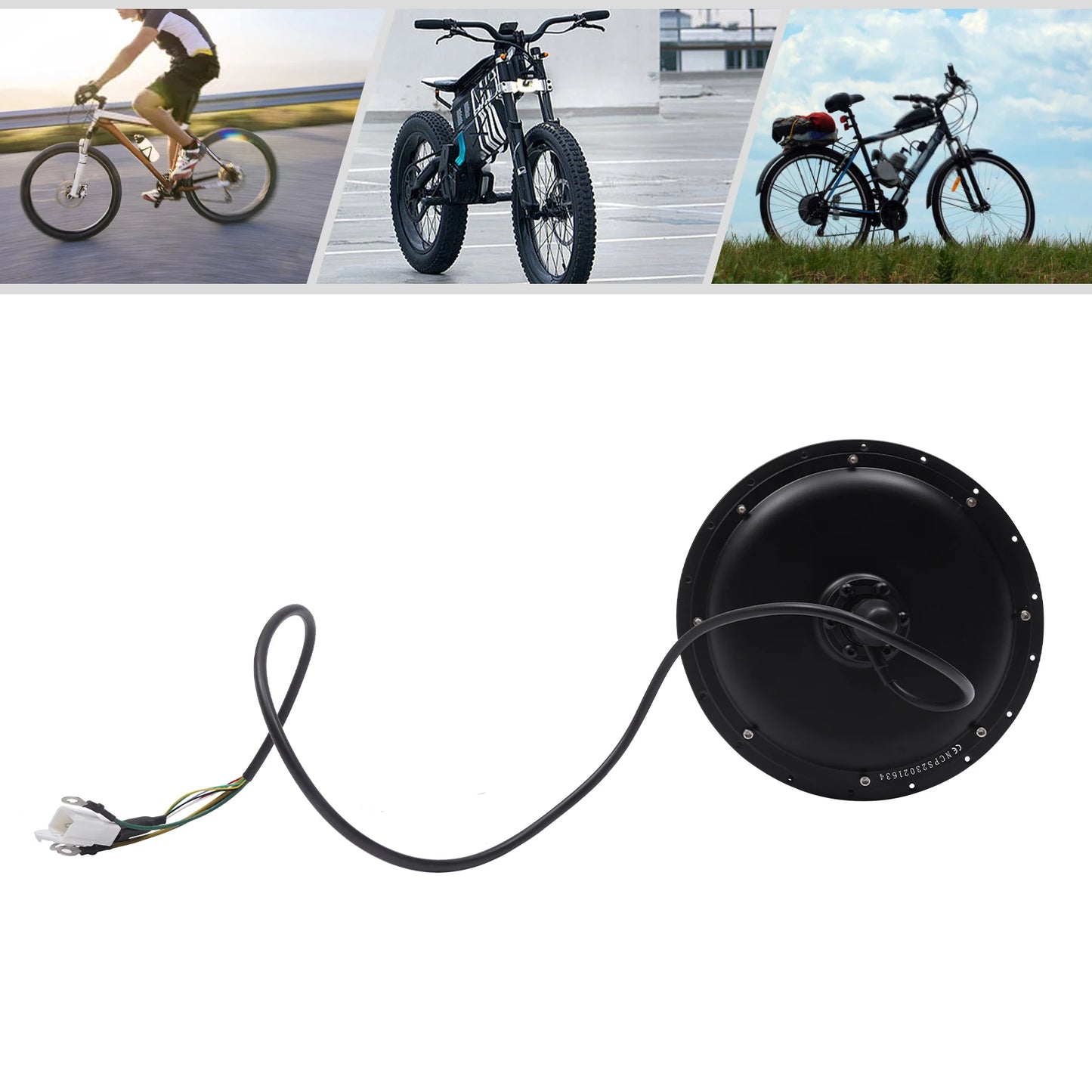 Brushless 1000W 48V Rear Wheel Hub Motor For Electric Bikes