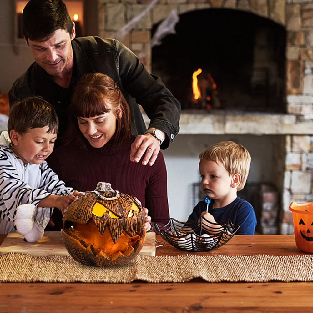 2023 New Spirit Halloween Gourdo Animatronic Pumpkin Head with Rising and Falling Action and Terrifying Sounds for Halloween Decor