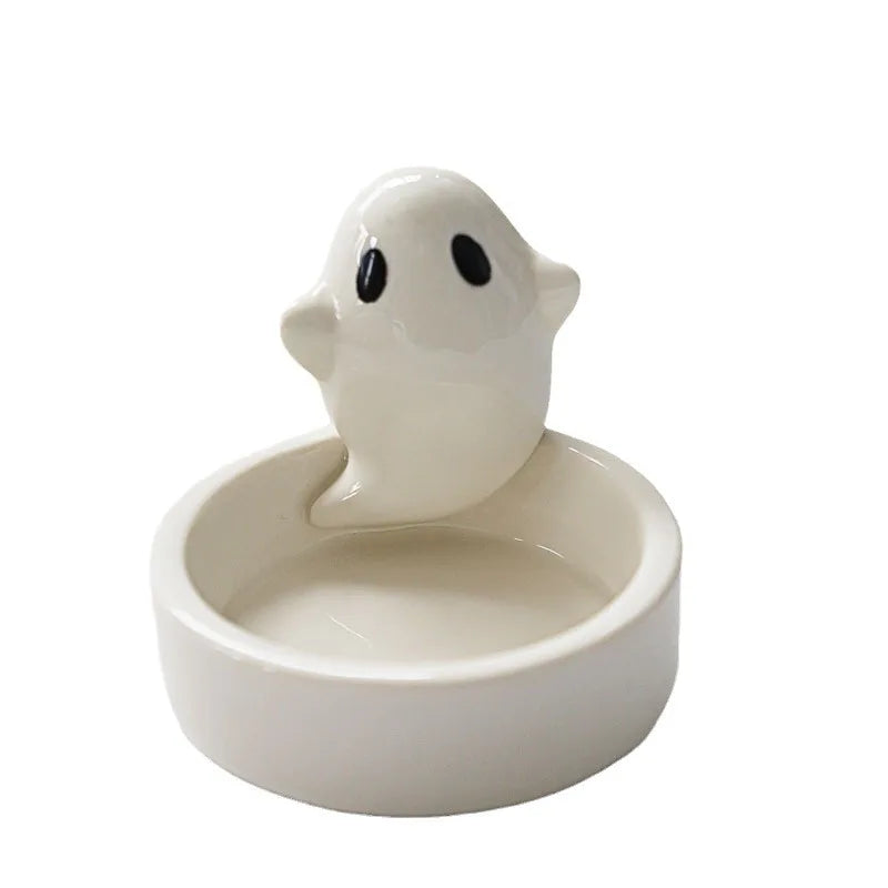 Tealight Candle Holder Ceramic Ghost Cute Halloween Decor