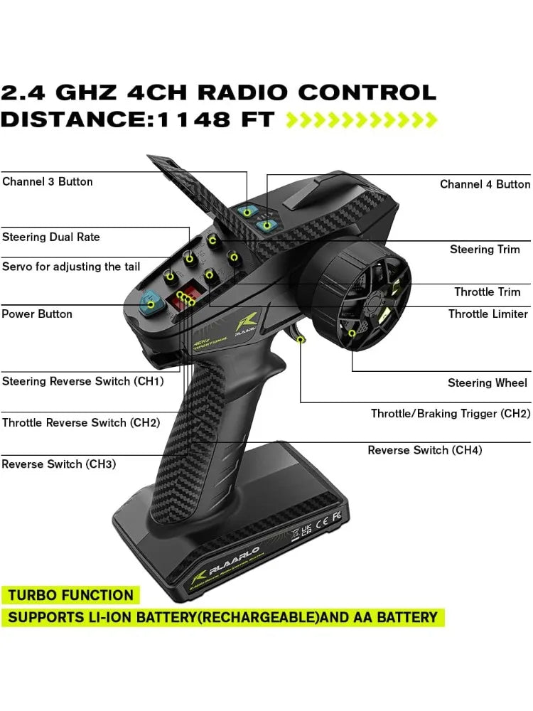 One Tenth Scale Brushless High Speed RC Car 120 MPH With Carbon Fiber Chassis