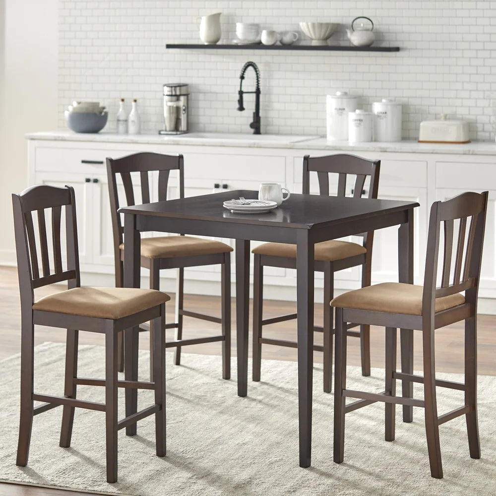 Set of 2 Upholstered Counter Height Stools Modern Farmhouse