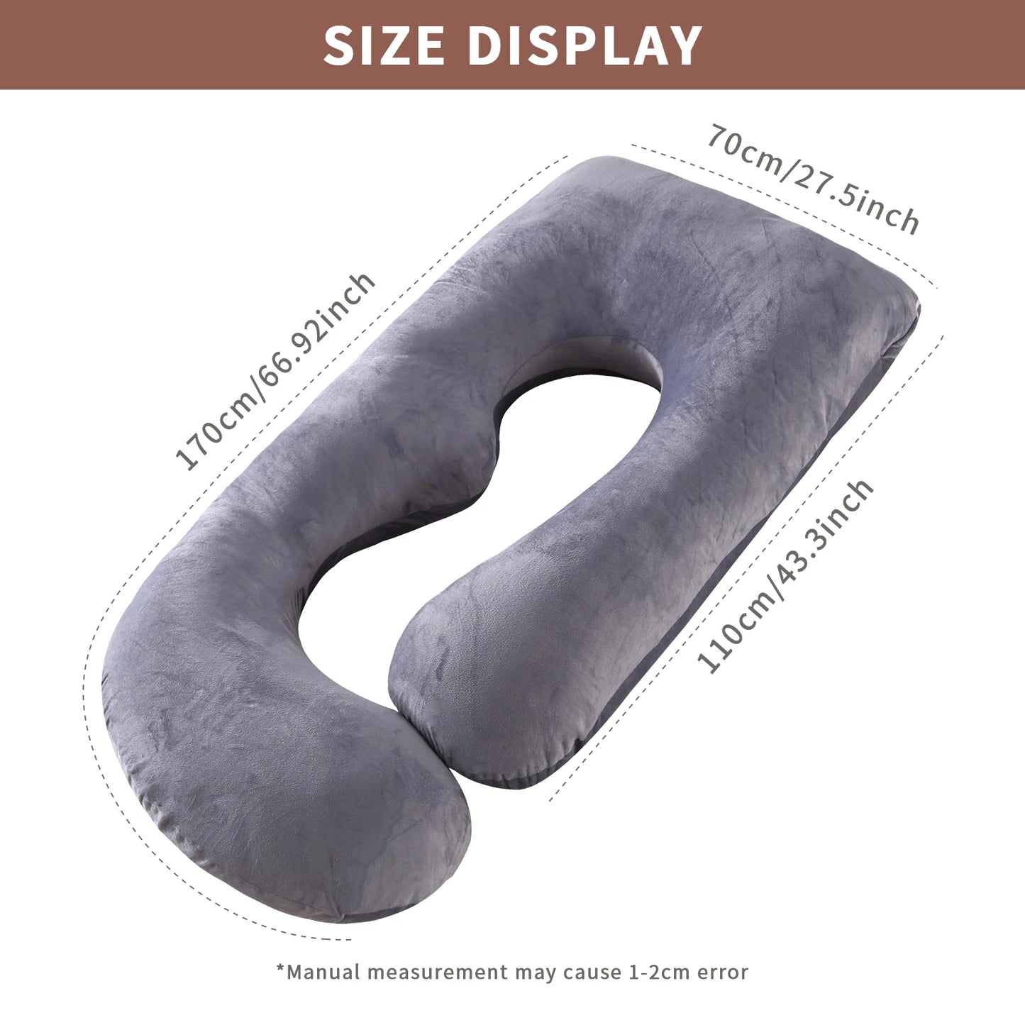 G Shaped Pregnancy Pillow Full Body Maternity Pillow With Removable Cover