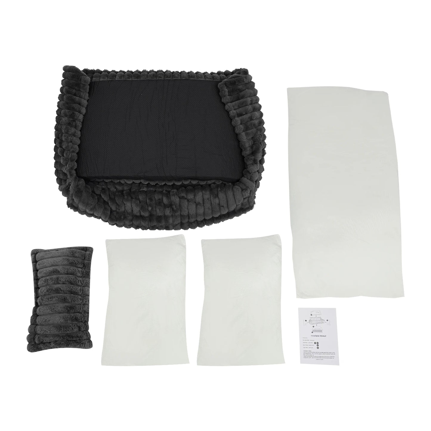 Pet Couch With Removable Washable Cover Calming Plush Bed For Cats And Dogs
