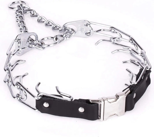 German Made Prong Dog Collar With Quick Release Buckle 4.0mm XL 26-31in