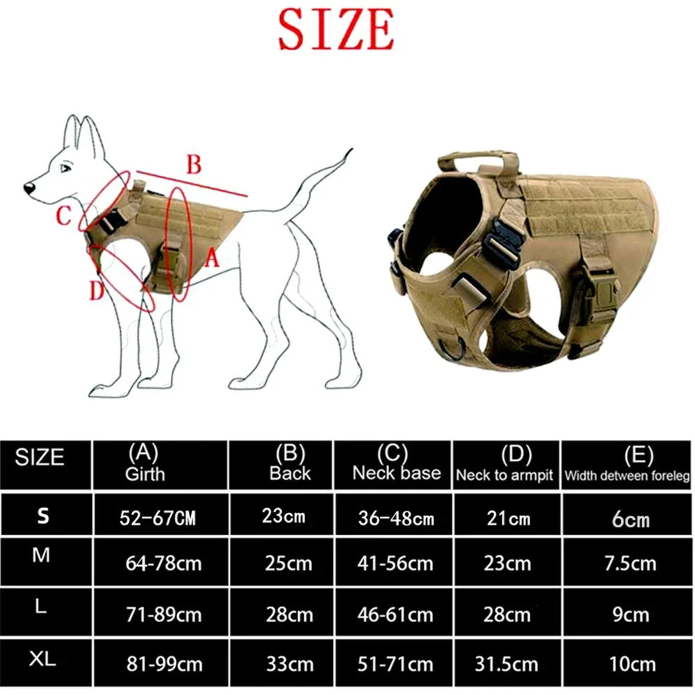 Tactical Military Vest German Shepherd Harness And Leash