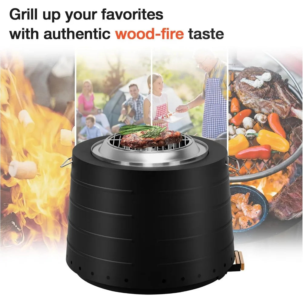Smokeless Fire Pit Portable Wood Burning Fireplace Grate