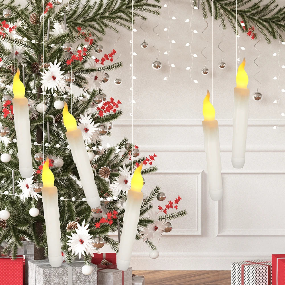 Floating LED Candles With Wand Remote Flameless Decor