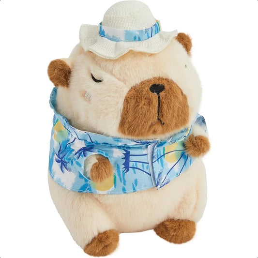 Capybara Plush Toy Adorable 10 Inch Stuffed Animal Soft Cute Capibara Pillow Doll Gift Blue