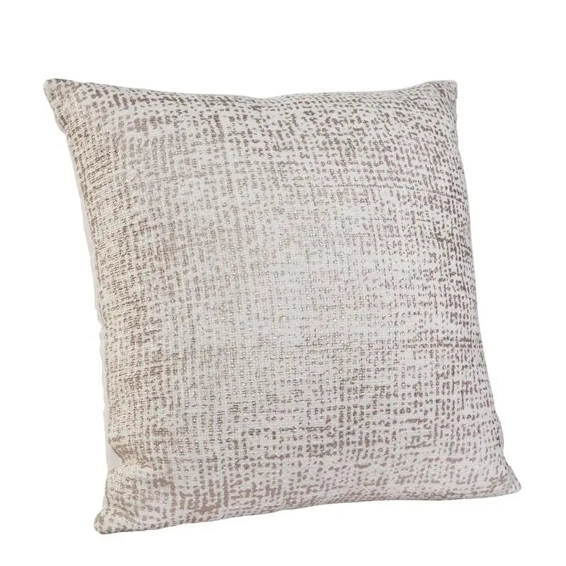 Blake Lyra White Gold Decorative Throw Pillow 18x18 Inches Soft Plush Cushion