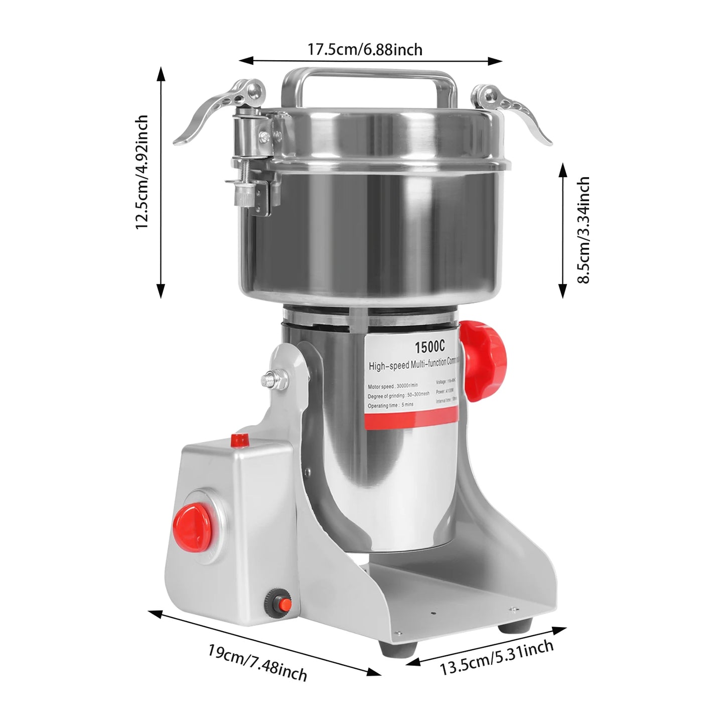 4100W Kitchen Tabletop Grain Mill Grinder 1000G Capacity