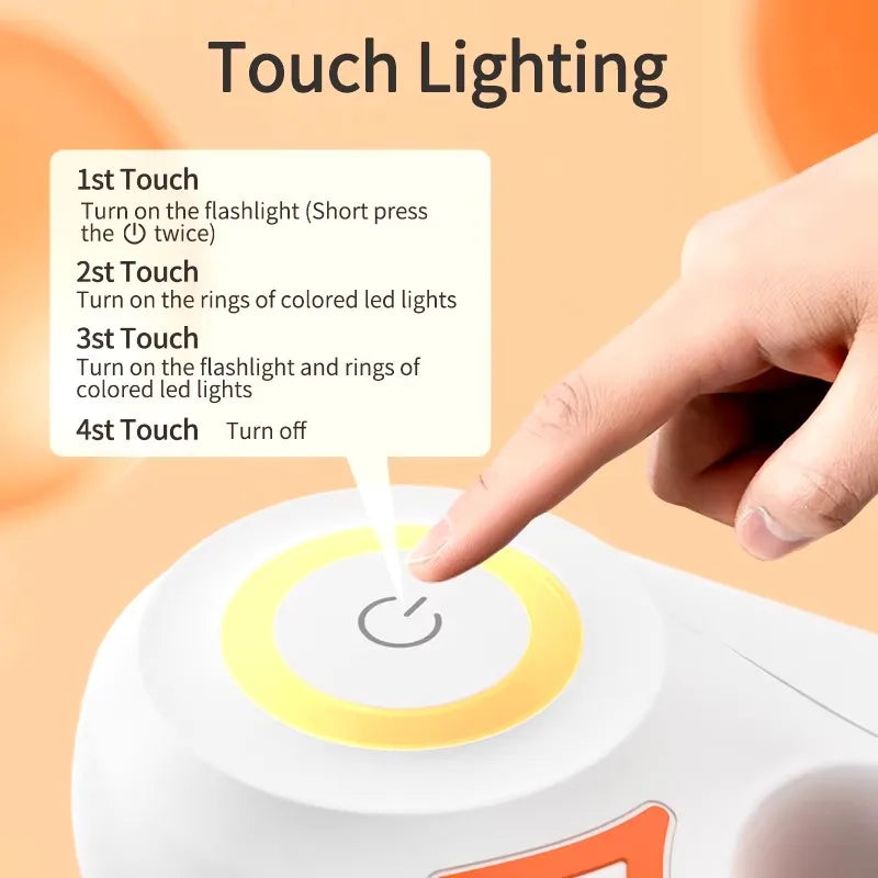 5M Automatic Retractable Dog Leash With LED Flashlight Durable Nylon