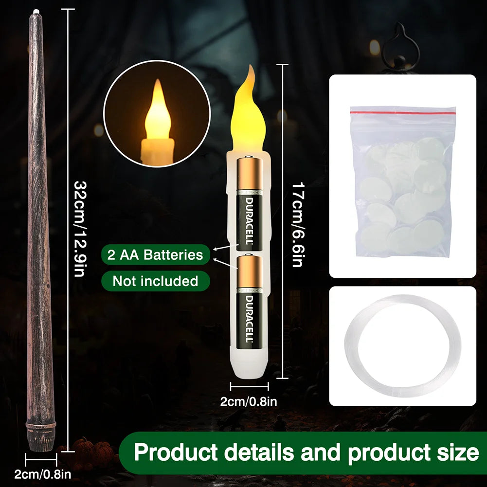 Floating LED Candles With Wand Remote Flameless Decor