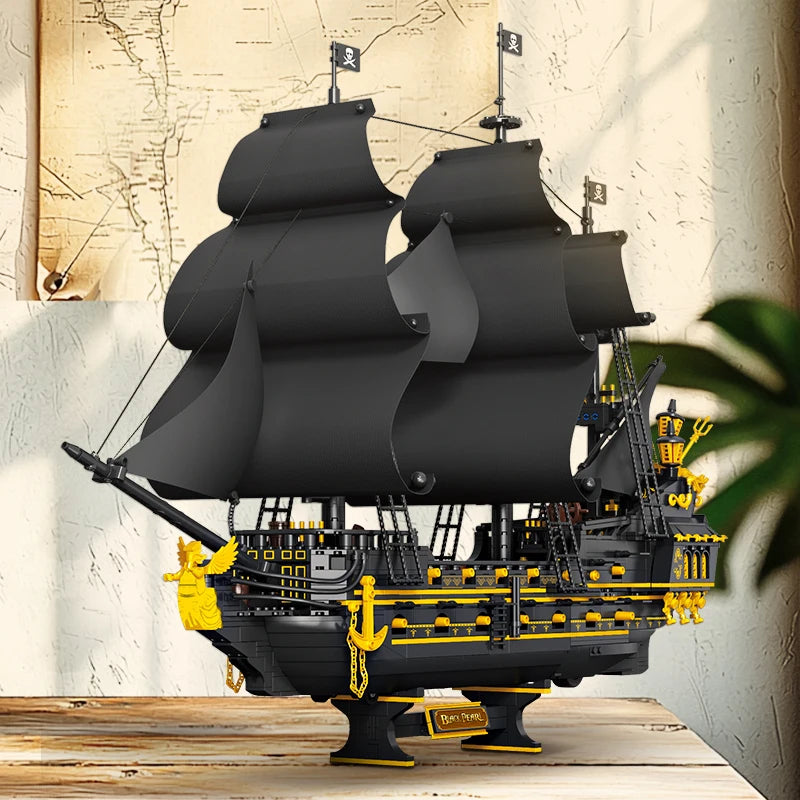 2076 Pieces Pirate Ship Building Blocks Set For Kids And Adults Sailboat Model