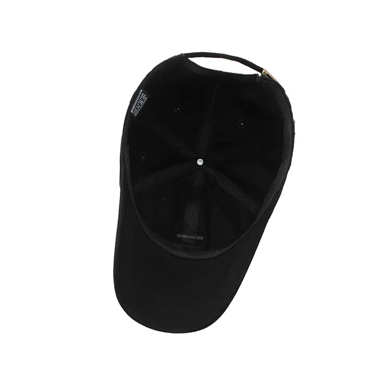 Unisex Cotton Snapback Baseball Cap Four Colors Casual Outdoor Dad Hat