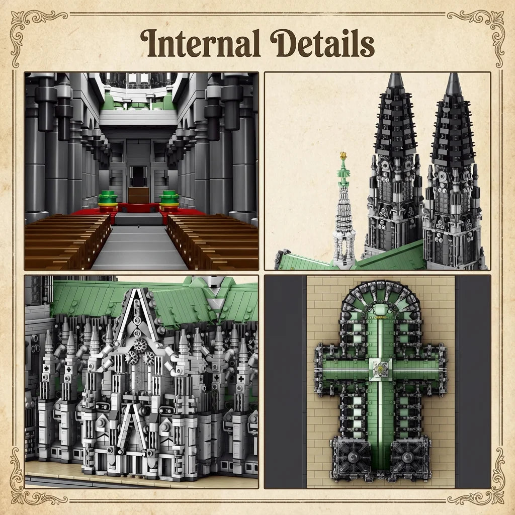 Cologne Cathedral Building Blocks Gothic Church Architecture Kit For Adults