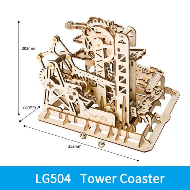 Robotime Rokr 3 Marble Run DIY Wooden Waterwheel Model Kit Gift