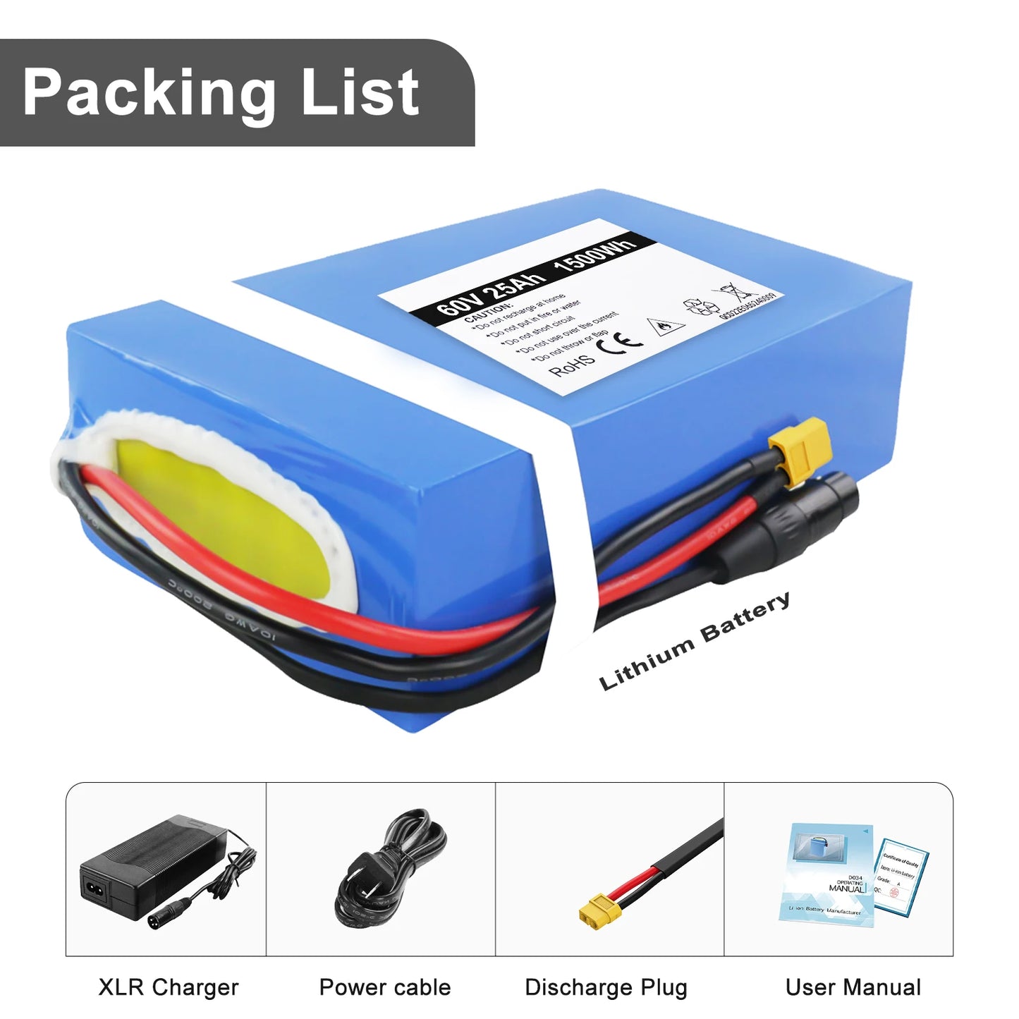 48V Ebike Battery Pack 40Ah for Electric Bicycle Escooter