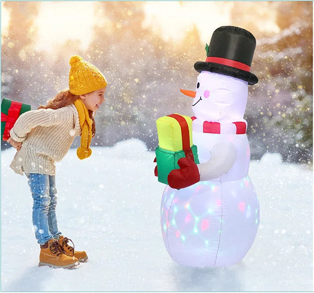 Christmas Inflatable Snowman With Illuminated Lights